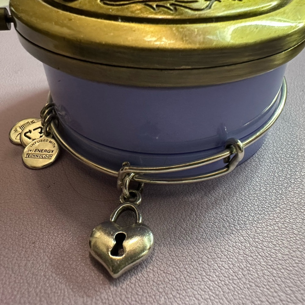Alex n Ani Silver Heart Lock Charm Bracelet